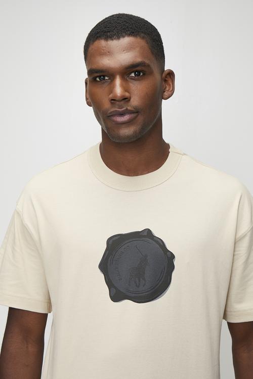 Sainte Pjc Ss Wax Stamp Logo Tee - Stone