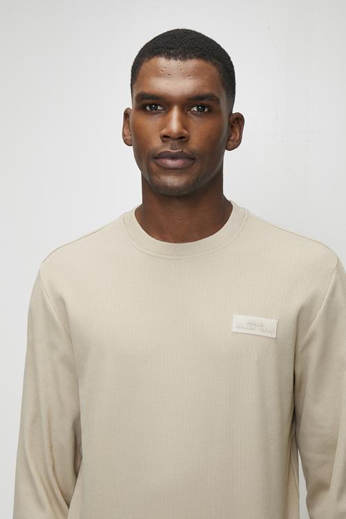 Thembeka Sport Long sleeve Ribbed Sweat Top - Light Brown