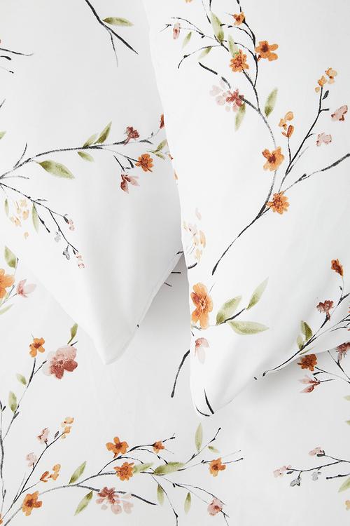 Saidy Floral Super Soft Duvet Cover - white