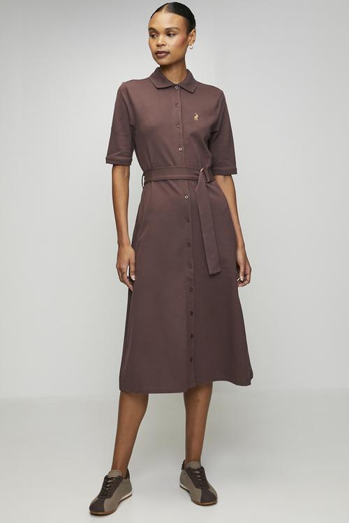 Wmn Elizabeth Flare Short sleeve Golfer Dress - Huckelberry