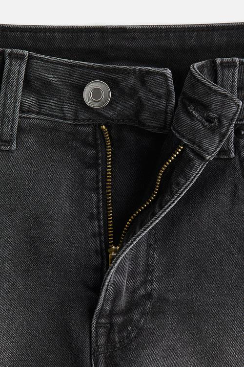 High denim shorts - dark grey