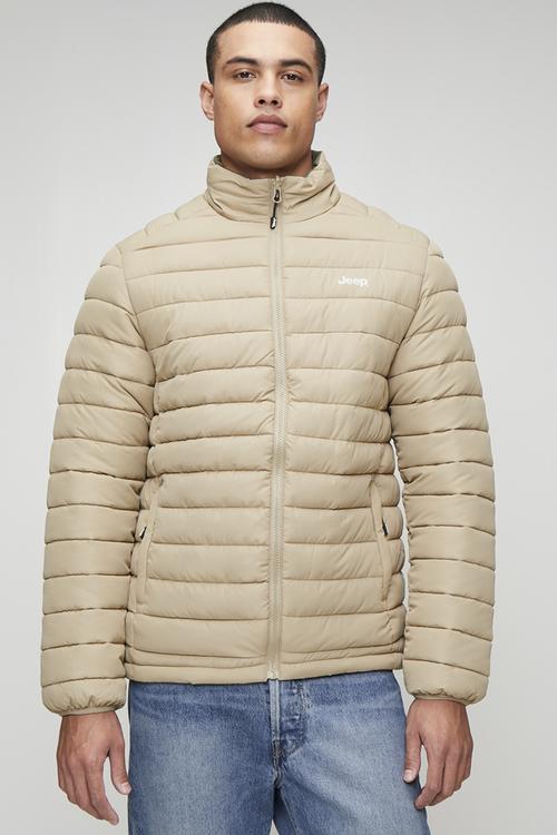 Reversible Puffer Jacket  - Khaki & Stone