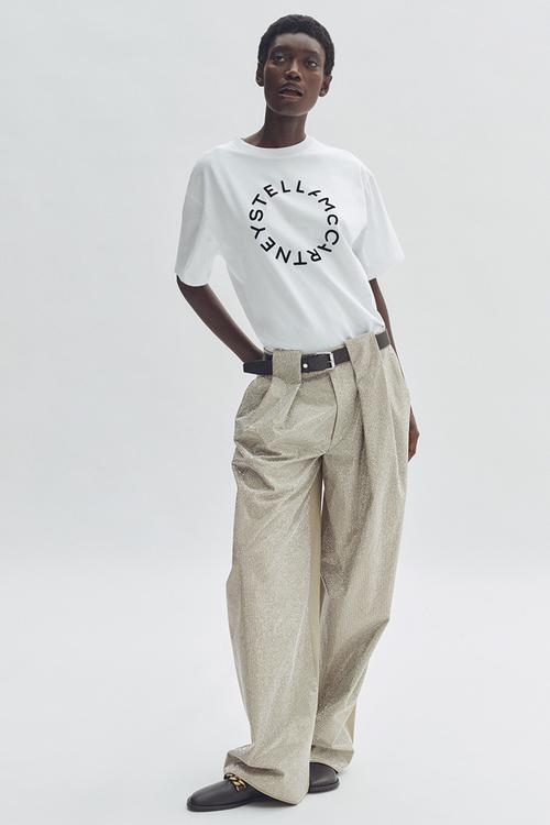 Stella McCartney H&M: Embellished barrel-leg trousers - khaki green