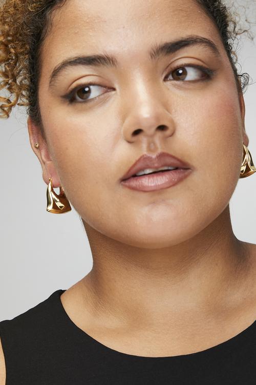 Handbag hoop earrings - gold