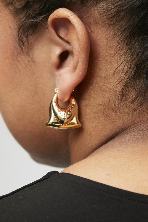 Handbag hoop earrings - gold