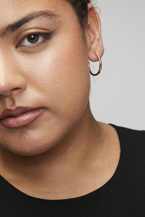 Elegant hoop earrings - gold