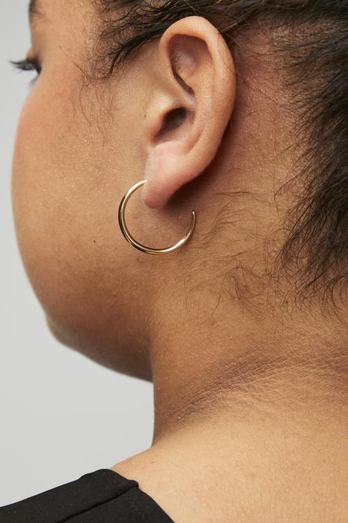 Elegant hoop earrings - gold