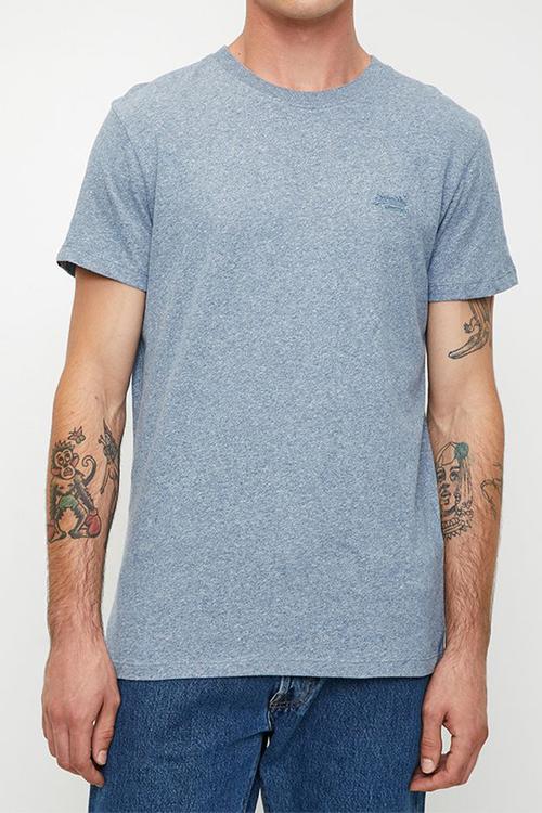 Essential Logo Emb Tee - Bay Blue Marl