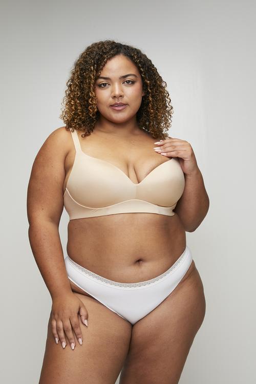 Plus size bra - beige
