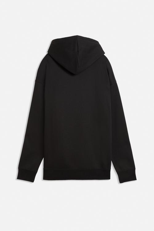 Plus Ess Centered Cat Logo Relaxed Hoodie Fl - Puma Black