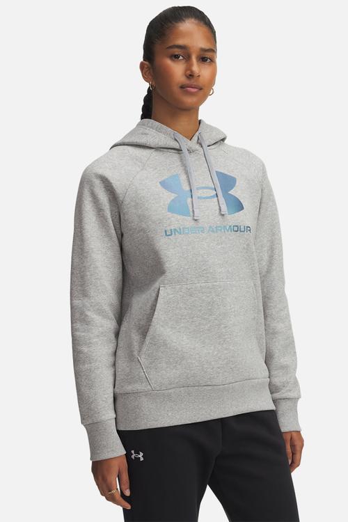 UA Rival Flc Shimmer Hdy - Mod Gray Light Heather/Iridescent