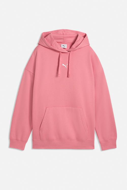 Plus Ess Oversized Hoodie Fl W - Wild Pink