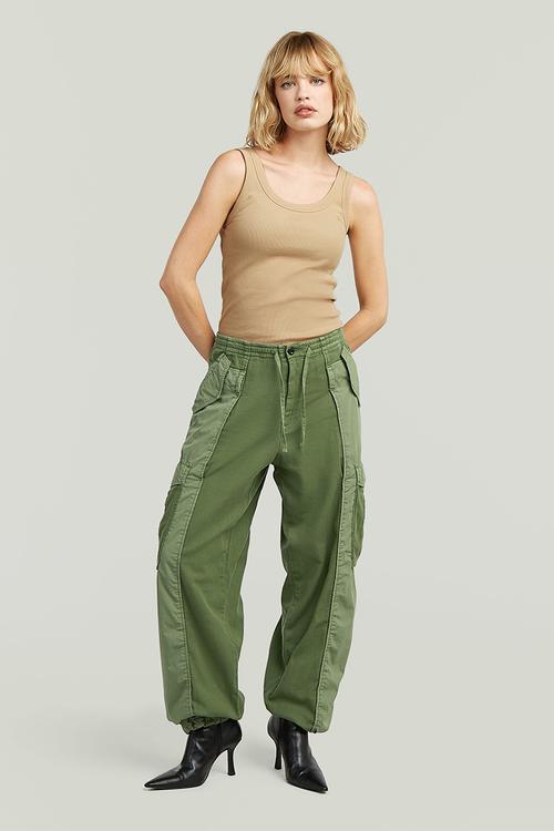 Fabric mix cargo wmn - four leaf clover gd