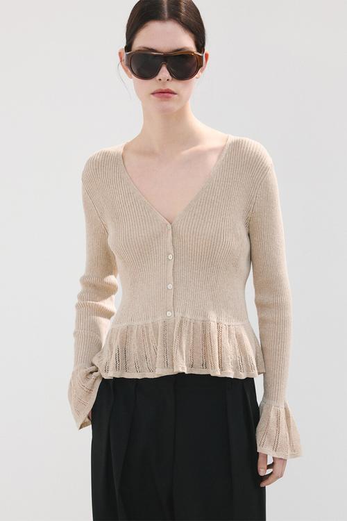 Cardigan bimi - light/pastel brown