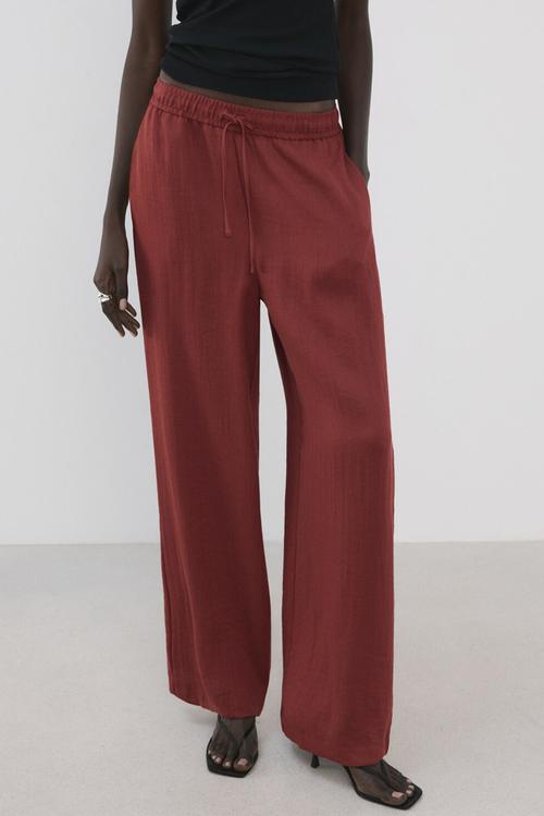 Trousers salvia - red