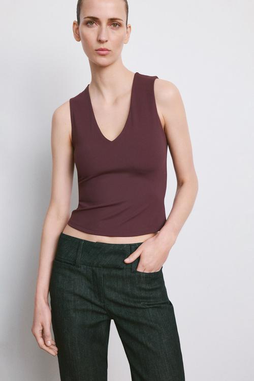 Top rayo - dark red