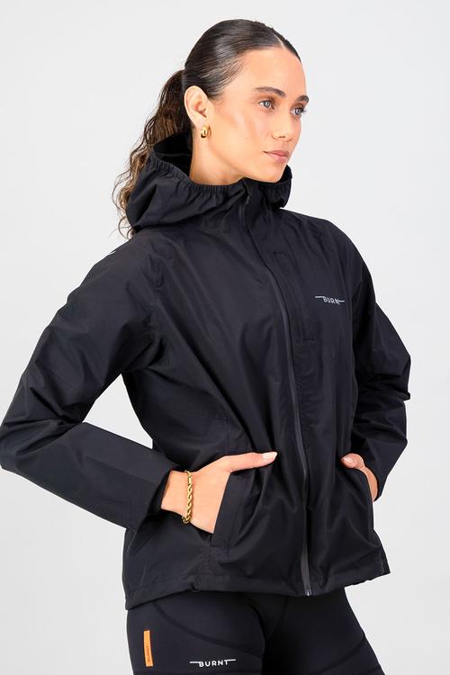 Essential women's waterproof jacket - black
