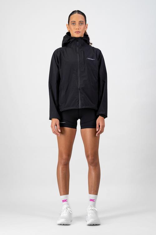 Essential women's waterproof jacket - black