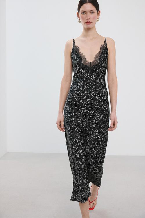 Dress silver2 - black