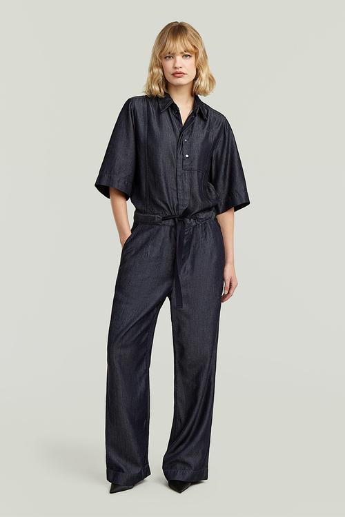 Regular jumpsuit short sleeve wmn - rinsed