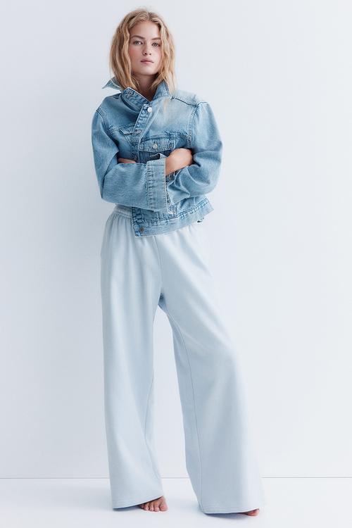 Wide joggers - light blue