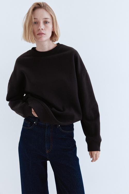 Oversized sweatshirt - dark brown