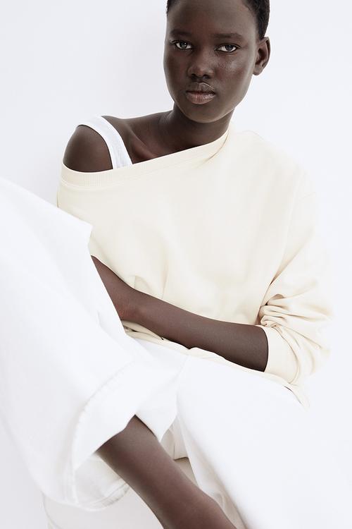 Oversized sweatshirt - cream