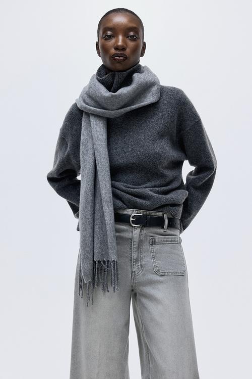 Wide high jeans - grey