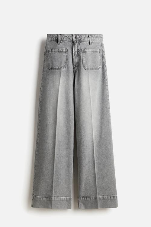 Wide high jeans - grey