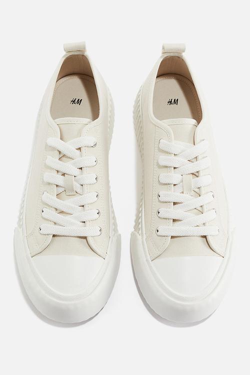 Canvas trainers - cream