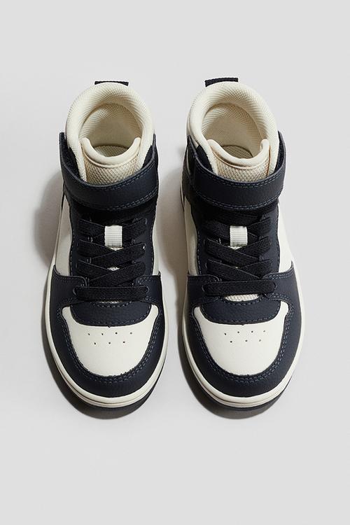 Hi-top trainers - white/navy blue