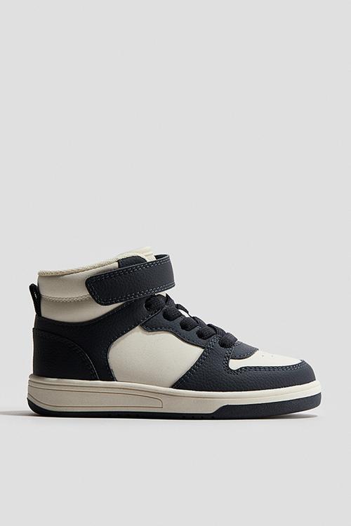 Hi-top trainers - white/navy blue