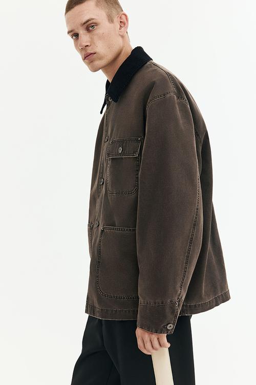 Cotton canvas jacket - dark grey
