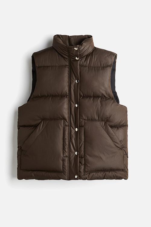 Puffer gilet - dark khaki green