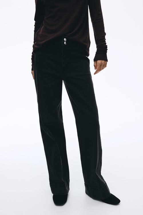 Wide high jeans - dark denim grey