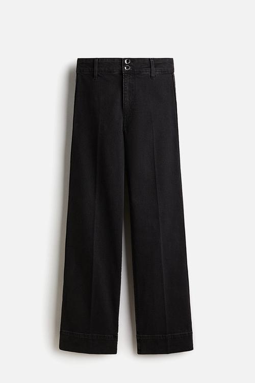 Wide high jeans - dark denim grey
