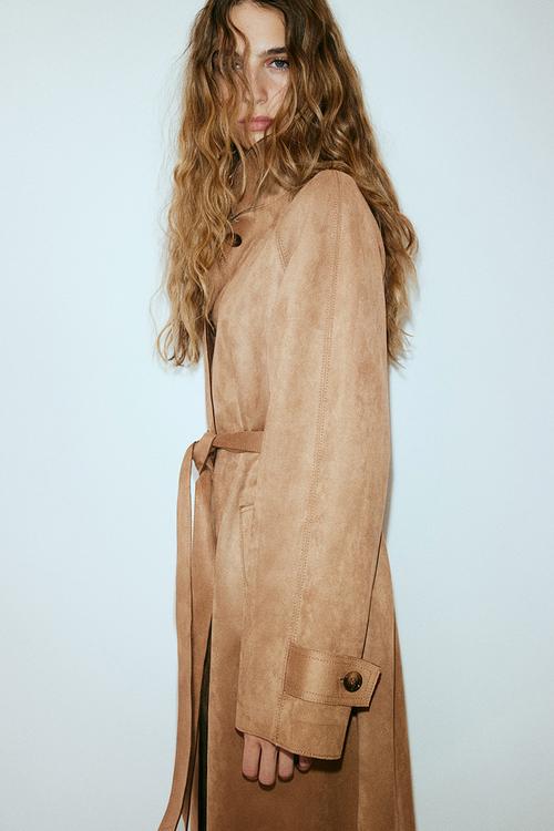 Tie-belt coat - beige
