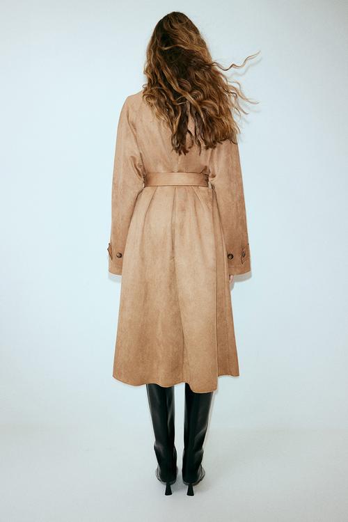 Tie-belt coat - beige