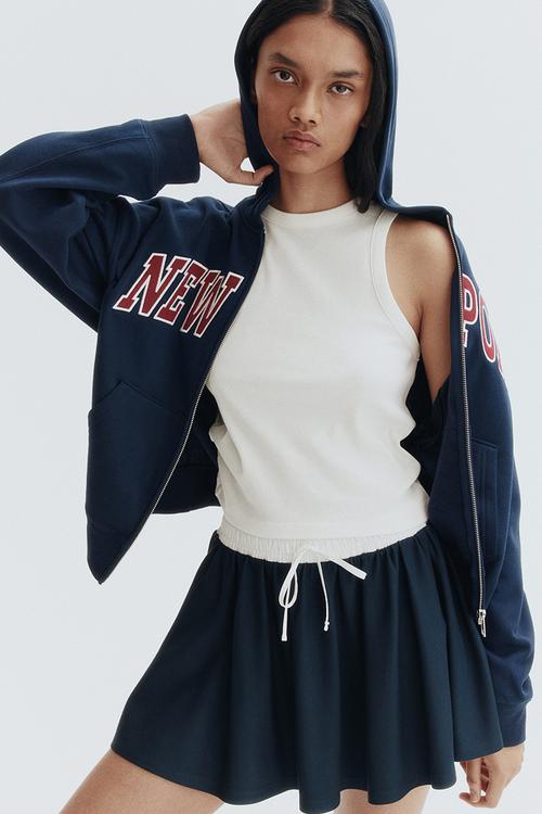 Zip-through hoodie - navy blue/newport