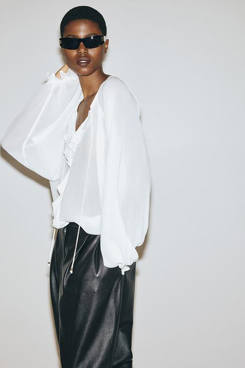 Chiffon blouse - white