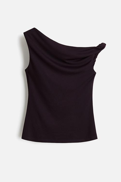 One-shoulder top - dark purple