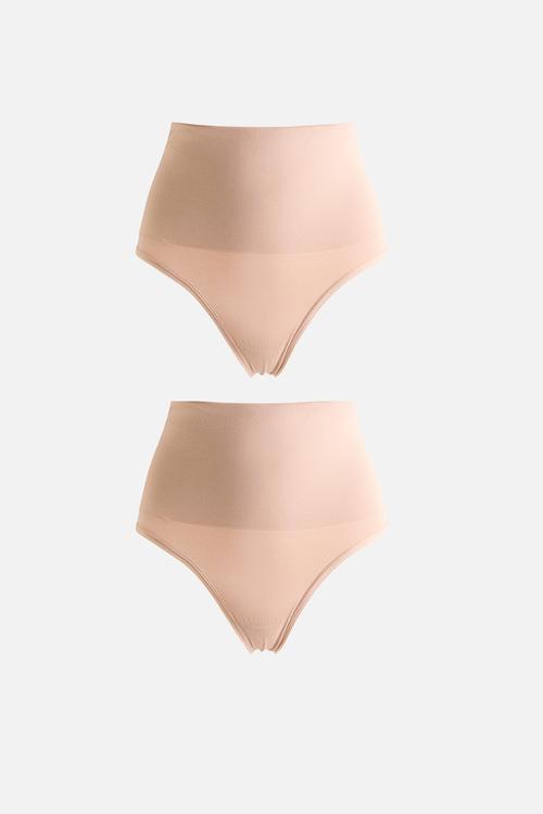 2-Pack medium shape thong briefs - light beige