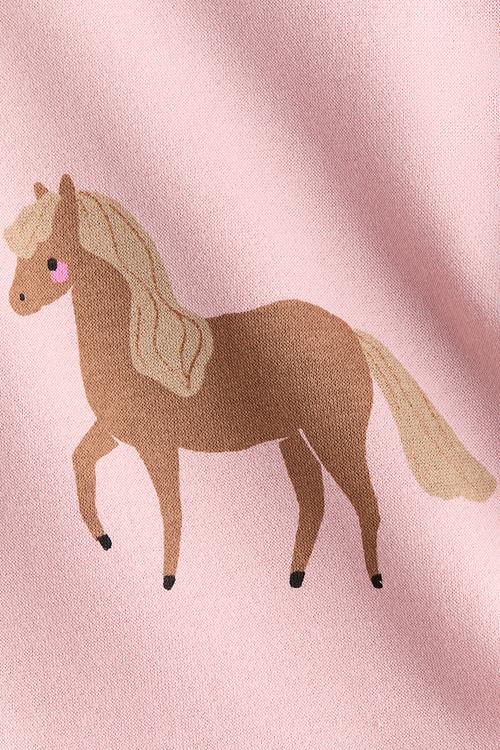 Sweatshirt dress - pink/horses