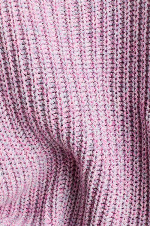 Patent-knit cotton jumper - light dusty pink