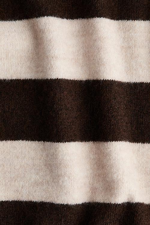 Jumper - beige/dark brown striped