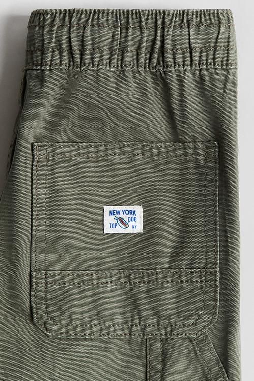 Canvas carpenter trousers - khaki green
