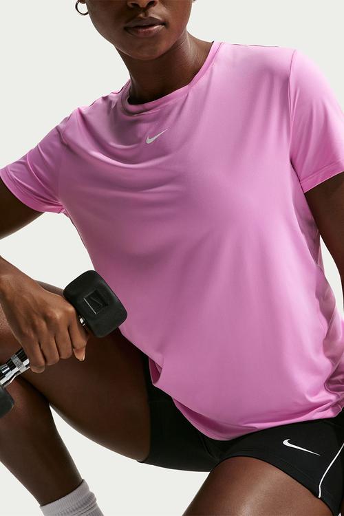 W Nk One Classic Df Ss Top - Lt Magenta/White