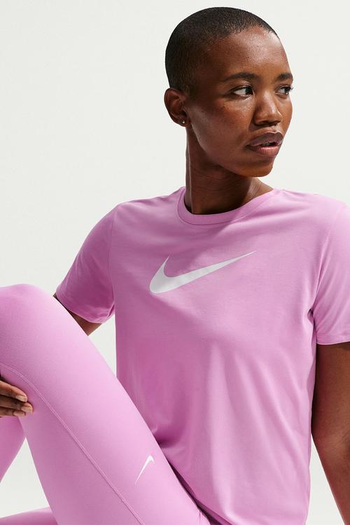 W Nk Df Tee Rlgnd Hbr - Lt Magenta/White