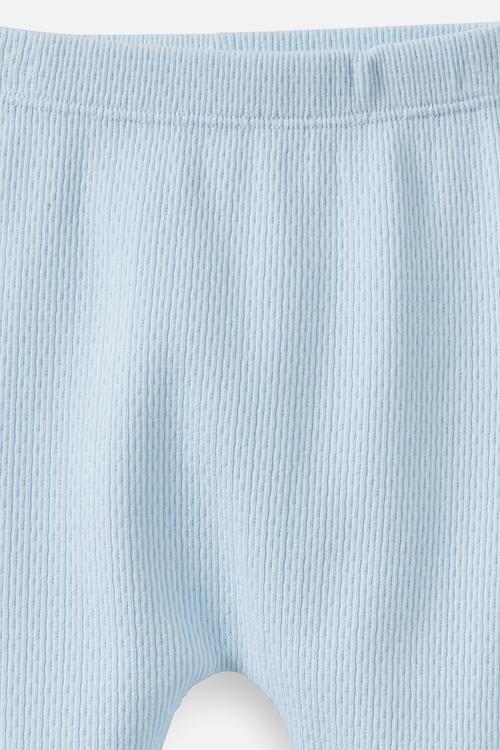 Organic Pointelle Legging - Blue Whisper