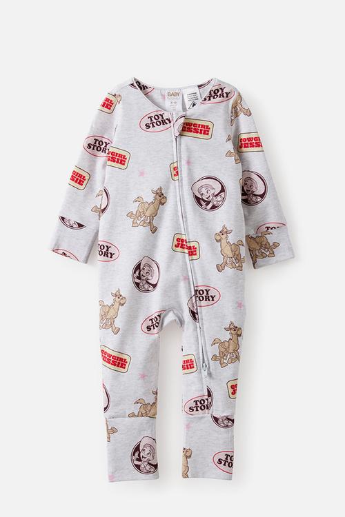 The Long Sleeve Zip Romper License - Lcn Dis Snow Marle/Jessie & Friends
